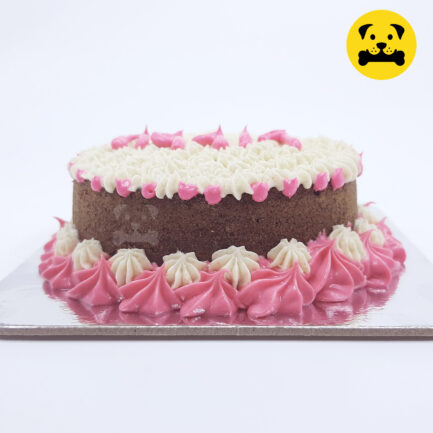 white pink mini pet cake for dogs and cats