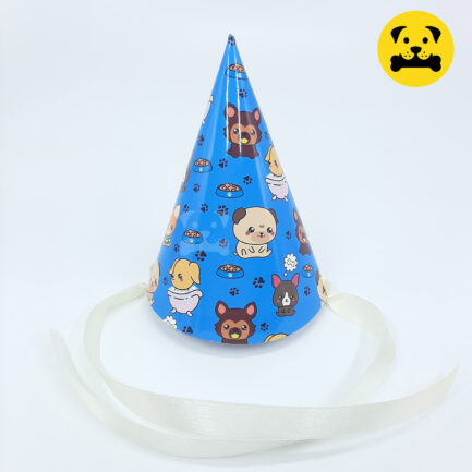 blue pawty hat, party hat for pet dog and cats