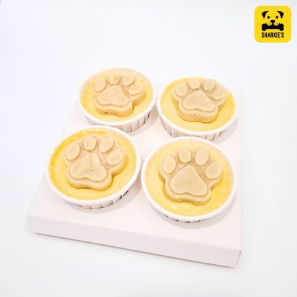 Pawprint pupcakes in yellow