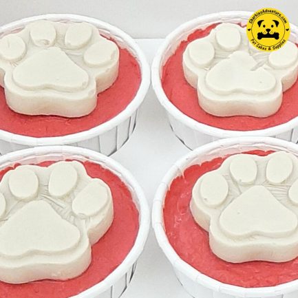 paw print pupcakes for dogs, cats