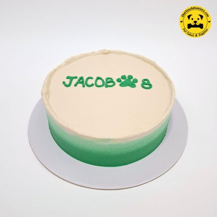 green gradient pet birthday cake