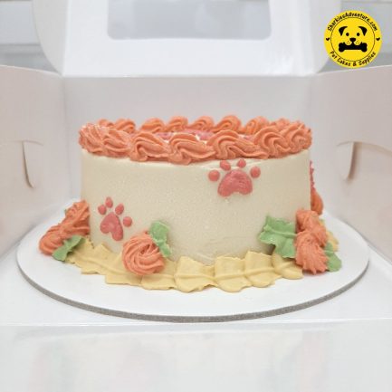 flower garden design pet birthday cake