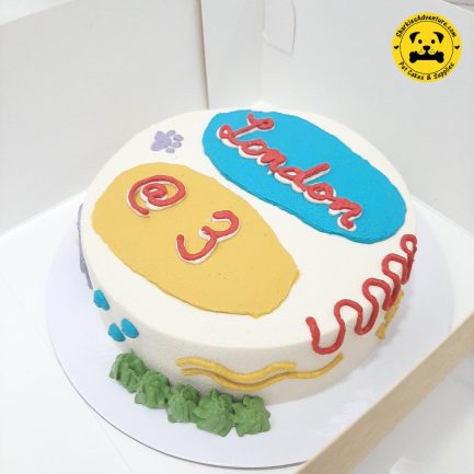 playful doodles pet birthday cake