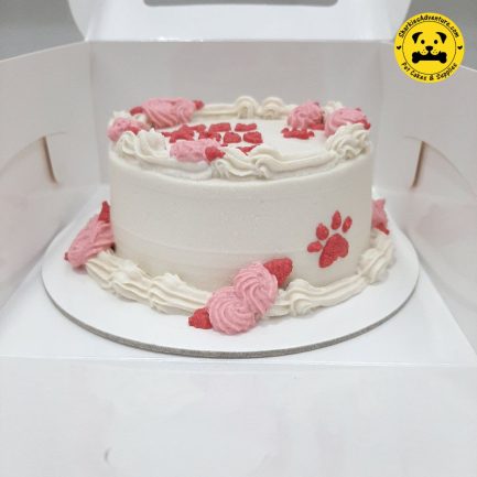 rose flowers design pet birthday cake