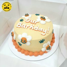 Smiley Flowers Pet Cake