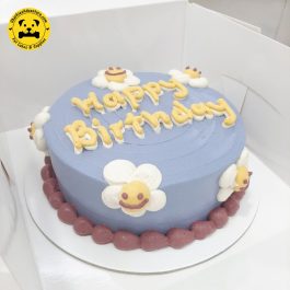 Smiley Flowers Pet Cake