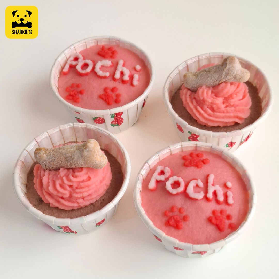 dog bone pup cakes pink