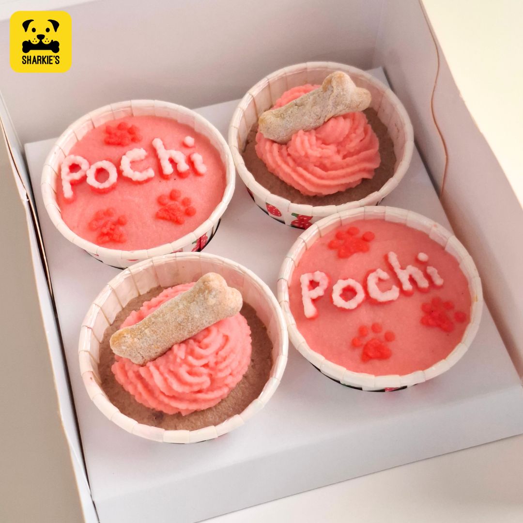 dog bone pup cakes pink