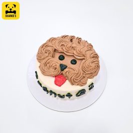 Poodle Face Pet Birthday Cake